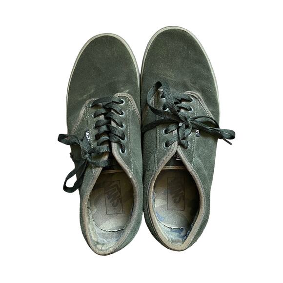 Mens Green Suede Vans Sneakers - Picture 1 of 4